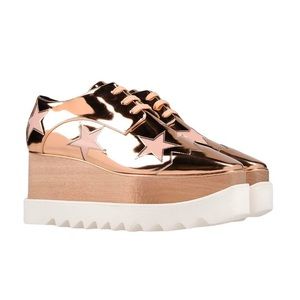 New in box! Stella McCartney Elyse Rose Gold Star Shoes
